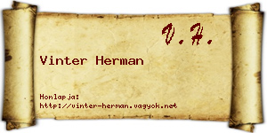 Vinter Herman névjegykártya