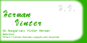 herman vinter business card